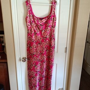 Floral Pink Maxi Dress